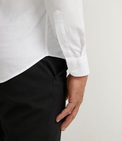 Camisa Manga Larga en Algodón con Estampa Discreta 4
