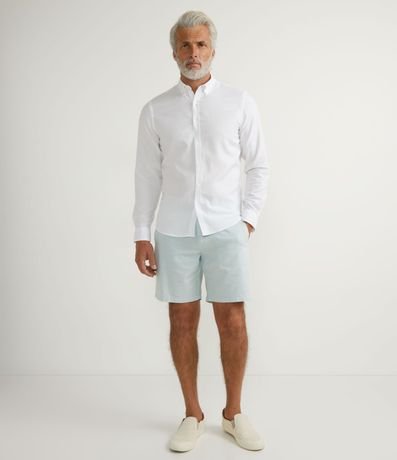 Camisa Manga Larga en Algodón con Estampa Discreta 5