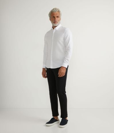 Camisa Manga Larga en Algodón con Estampa Discreta 6