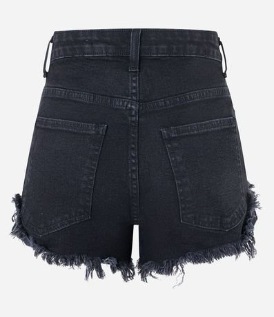 Short Hot Pants en Jeans con Terminación Deshilachada 7