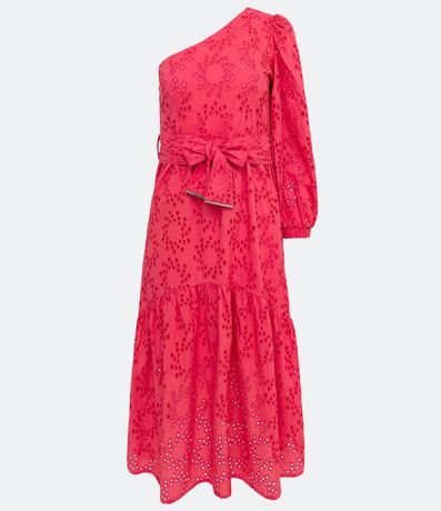 Vestido New Midi en Laise con Hombro Asimétrico 5