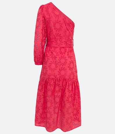 Vestido New Midi en Laise con Hombro Asimétrico 6