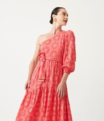 Vestido New Midi en Laise con Hombro Asimétrico 2