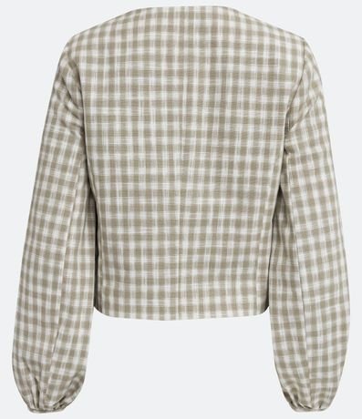 Campera en Algodón con Estampado de Cuadros 6