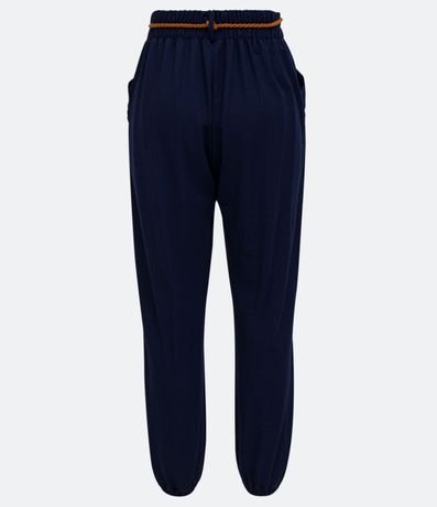 Pantalón Harem en Viscosa con Detalle en el Bolsillo y Cordón en la Cintura 5