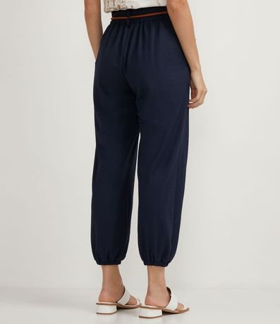 Pantalón Harem en Viscosa con Detalle en el Bolsillo y Cordón en la Cintura 2