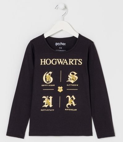 Remera Infantil con Estampado Hogwarts Harry Potter - Talle 5 a 14 años 1