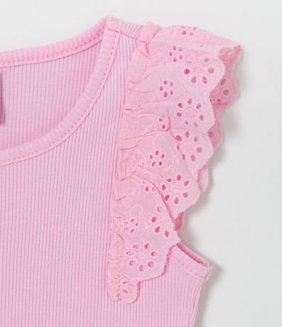 Blusa Musculosa Infantil con Volados Broderie - Talle 1 a 5 años 3