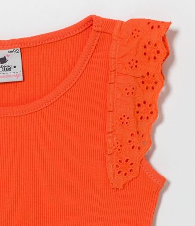 Blusa Musculosa Infantil con Volados Broderie - Talle 1 a 5 años 3