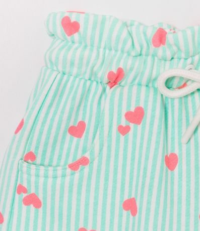 Short Infantil Rayado con Estampado de Corazones - Talle 1 a 5 años 4