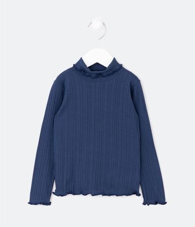 Blusa Infantil Acanalada con Cuello Alto - Talle 1 a 5 años 1