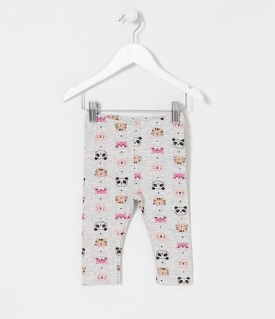 Pantalón Legging Infantil Cálida con Estampado de Animalitos - Talle 0 a 18 meses 1