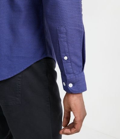 Camisa Manga Larga en Algodón con Estampa Discreta 4