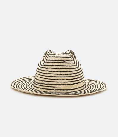 Sombrero de Playa con Ala Média y Rayas 4