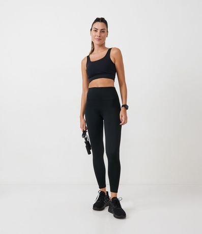 Pantalón Legging Deportiva en Poliamida Térmica con Cintura Alta