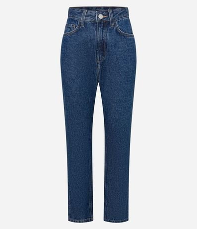 Pantalón Mom Jeans con Cintura Alta y Pespuntos Contrastantes 5