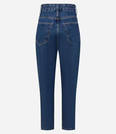 Pantalón Mom Jeans con Cintura Alta y Pespuntos Contrastantes 5