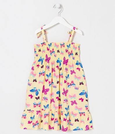 Vestido Infantil Estampado Mariposas con Lazo en los Tirantes - Talle 1 a 5 años 2