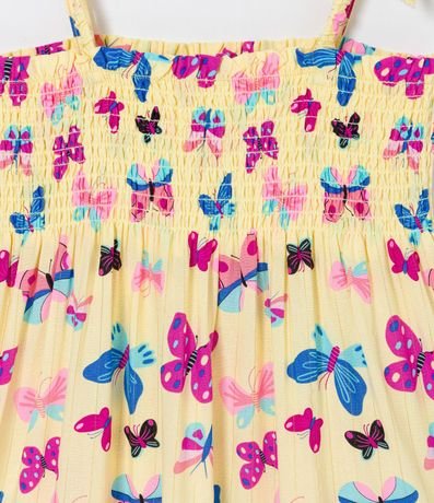 Vestido Infantil Estampado Mariposas con Lazo en los Tirantes - Talle 1 a 5 años 3