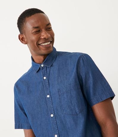 Camisa Comfort en Algodón con Bolsillo Frontal 4