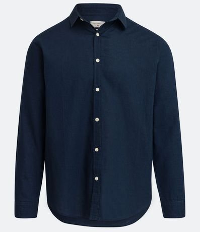 Camisa Comfort Básica en Lino Manga Larga 6