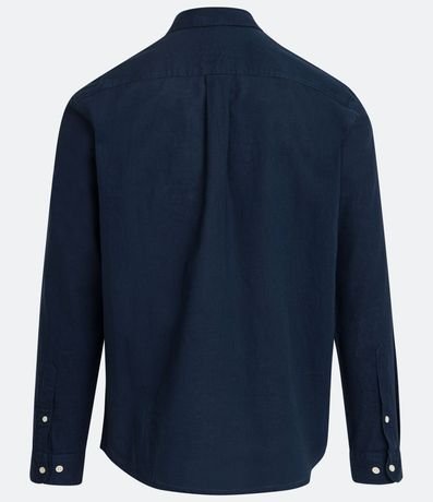 Camisa Comfort Básica en Lino Manga Larga 7