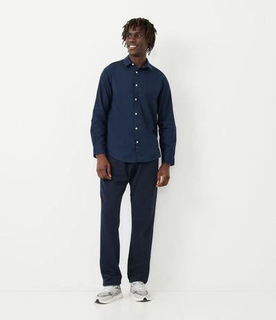 Camisa Comfort Básica en Lino Manga Larga 2