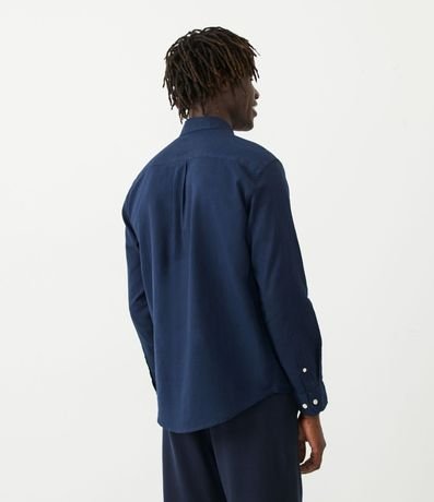 Camisa Comfort Básica en Lino Manga Larga 3