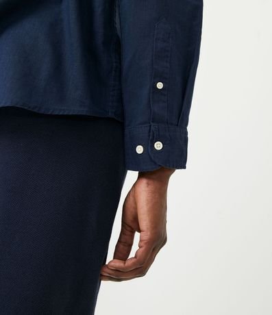 Camisa Comfort Básica en Lino Manga Larga 5