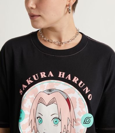 Blusa Cropped en Algodón con Estampado Sakura Haruno 3