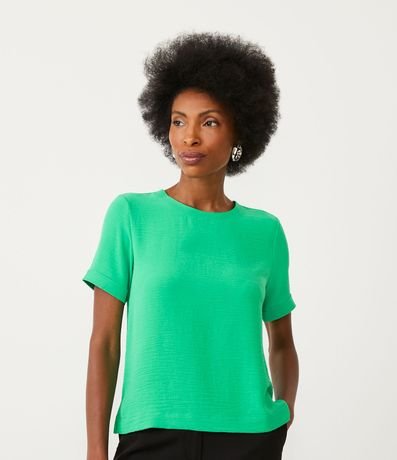 Blusa con Aberturas y Detalles de Pespuntes 1