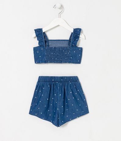 Conjunto Infantil en Jeans con Estampado de Lunares - Talle 1 a 5 años 2