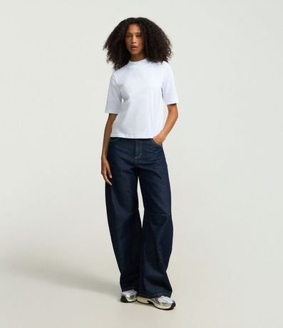 Blusa en Algodón con Cuello Alto y Manga Corta 5