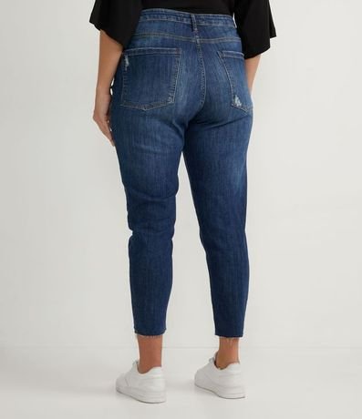 Pantalón Skinny Jeans Lisa con Desgastes y Barra Deshilachada 2