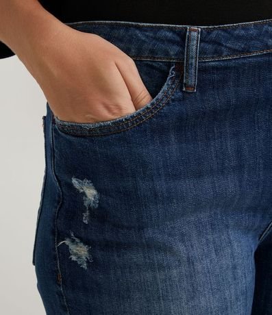 Pantalón Skinny Jeans Lisa con Desgastes y Barra Deshilachada 3