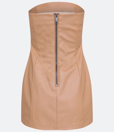 Vestido Corto Sastrería en Material Sintético con Recorte Corset 7