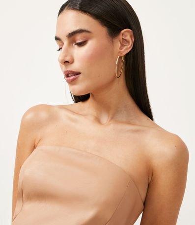 Vestido Corto Sastrería en Material Sintético con Recorte Corset 4