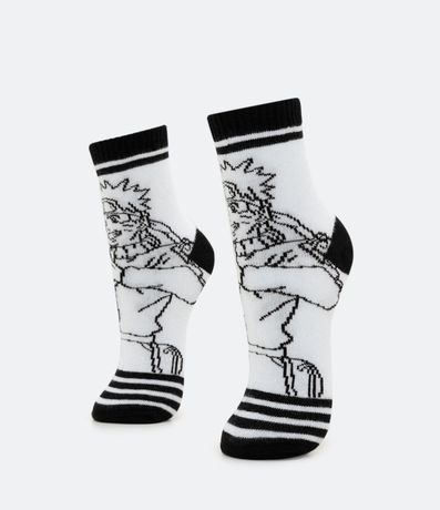 Media Infantil Caña Mediana con Estampado Naruto - Talle 19/22 al 31/34 3