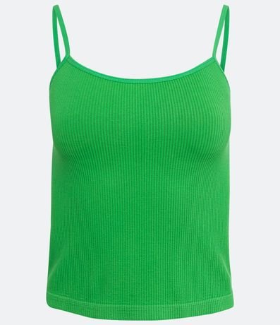 Blusa Musculosa en Poliamida Acanalada con Tirantes Finos 5