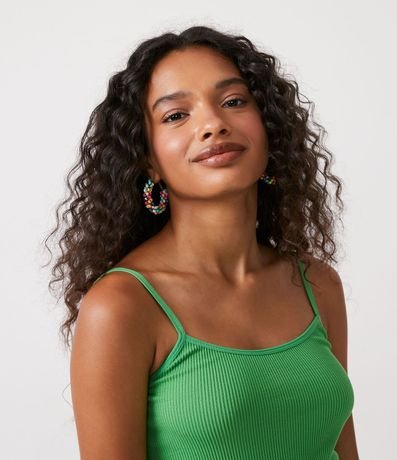 Blusa Musculosa en Poliamida Acanalada con Tirantes Finos 4