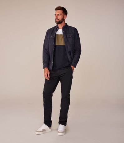 Camisa Lisa en Sarga 2