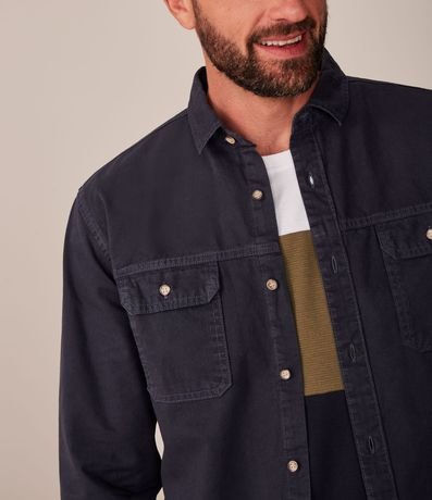 Camisa Lisa en Sarga 4