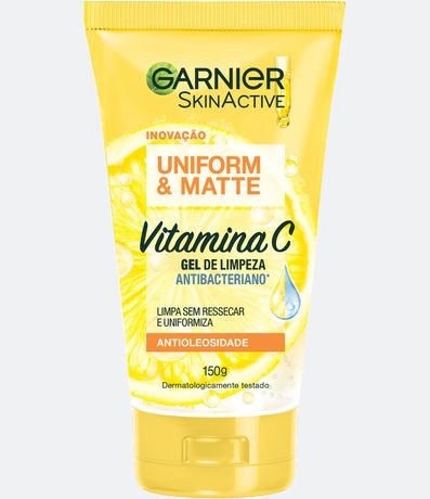 Gel Limpiador Facial Antibacteriano Garnier Uniform & Matte Vitamina C 150ml