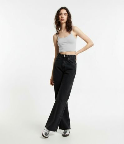 Blusa Musculosa Cropped en Algodón con Breteles Finos 5