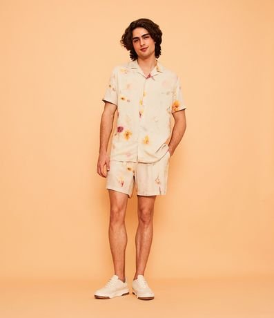 Bermuda Boardshort en Viscosa Estampada Floral
