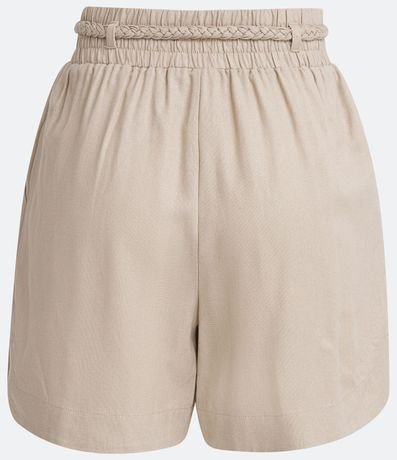 Short en Viscolino con Cinturón Trenzado 6