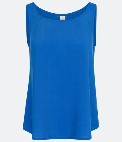 Blusa Musculosa en Viscosa con Cuello Redondo 5