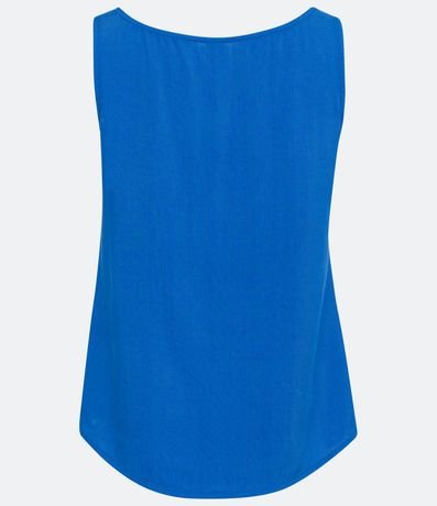 Blusa Musculosa en Viscosa con Cuello Redondo 6