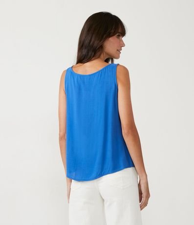 Blusa Musculosa en Viscosa con Cuello Redondo 3