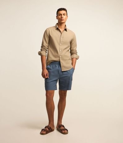 Camisa Comfort Básica en Lino Manga Larga 2
